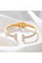 Stoned Steel Bracelet - Women's T Model Non-Tarnish Cuffs