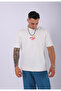 Unisex Di̇rty Lizart Printed Oversize T-Shirt Ecru - 5