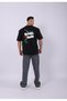 Unisex Dirty Lizart Printed Oversize T-Shirt Black - 5