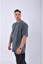 Unisex "Yeah" Embroidered Special Wash Oversize T-Shirt - 2