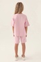 US Polo Assn Licensed Simple Neon Pink Girl's Bermuda Suit - 5