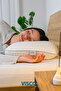 Visco Pillow Ergonomic Pillow Risus Viscose Pillow with Case 60X40X15 cm - 4