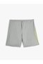 Sports Shorts with Lace Waist Slogan Printed Pocket Detail