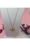 Sea Shell Pearl Detailed Minimal Silver Zircon Stone Chain Stainless Steel Necklace (Gold) - 8