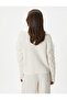 Oversize Knitted Cardigan Buttoned Textured Wide V-Neck - 4