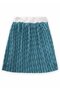 Pleated Glitter Rubber Detailed Skirt 2-7 Years Blue