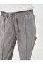 Carrot Trousers with Suede Look Elastic Waist - 5