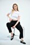 Clothing Plus Size Gabardine Mom Fit Classic Trousers Black