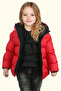 Girl's Red Fleece Hooded Waterproof Windproof Inflatable Winter Coat & Coat - 2