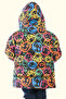 Boy's Smiling Emoji with Fleece Inside Fur Water and Windproof Hooded Pocket Winter Inflatable - 4