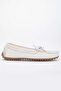 Women's Genuine Leather Classic Loafer - Cream - 3