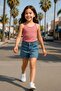 Children's Sleeveless T-Shirt Tank Top Coral |   Super Lycra Flexible |