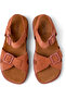Women's Red Adjustable Buckle Strap Sandal with Comfortable Sole for Daily Use Brutus - 3