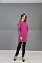 O-Neck Long Sleeve Blouse-Fuchsia - 5