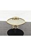 2-Pack Bronze Mirror Round Serving Plate 20+25 cm - Presentation Cast Gold Frame and Cast Foot - 2