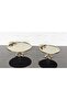 2-Pack Bronze Mirror Round Serving Plate 20+25 cm - Presentation Cast Gold Frame and Cast Foot