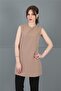 Zero Neck Sleeveless Blouse-Stone - 3001100 - 6