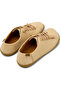 Women's Beige Genuine Leather Daily Shoes Hook And Loop Stylish Light Flat Classic PeuCami - 4