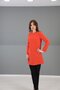 O-Neck Long Sleeve Blouse-Orange - 7