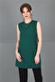 Zero Neckline Sleeveless Blouse - Emerald - 3001100 - 8