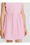 Girl's Buttoned Muslin Dress - 6