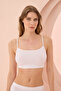 White Thin Strap Seamless Bustier