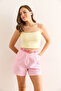 Women's Pink Yellow Rope Strap Crop 2 Pack Blouse Blz-19003022 - 7