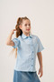 Girl's Baby Collar Half Sleeve Shirt 3171 - 2