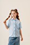 Girl's Baby Collar Half Sleeve Shirt 3171 - 4