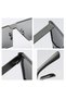 Rectangular Flat Mirror Black Sunglasses - 4
