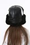 قبعة شتوية من الجلد الطبيعي فروي Ushanka Pilot للجنسين - 4