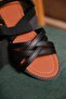 Liqqa Cross Leather Detailed Elastic Women's Sandals - 6