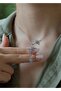 Sihra Accessories Triple Pole Starry Necklace Y Pendant Silver Color Zircon Stone Low-Cut Necklace - 3