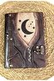Handmade Genuine Leather Journal Memory Book Shamua Paper Moon and Star