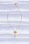 316L Steel Chain Gold Color Pearl Detail Flower Necklace - Tj-Bko8730 - 2