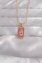 316L Steel Gold Color Purple Enamel Hand Figure Tarot Pendant - Tj-Bko9034
