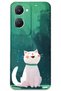 Vivo Y18 Compatible Cat Pattern Phone Case + Screen Protector - 5781