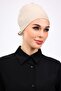 Non-Slip Cream Bonnet Silicone Non-Slip Seamless Women's Hijab Tie-Up (Light Mink - Beige) - 2
