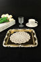 Luxurious Rose Figured Cast Stainless Steel Tea, Coffee, Cake, Presentation Tray – Non-Tarnishing Elegance - 3