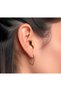 Women's Gold Ring Heart Earrings, Gold Color