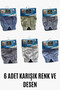Men's 6 Pcs Shirt Pattern 100% Cotton Poplin Boxer Hzl25S-Av01