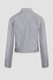 -LEATHER JACKET - - GREY, S - 5