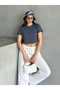 Women's Crew Neck Crop T-shirt - 3
