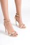 Platform Thin Heeled Single Strap Evening Dress Shoes Gold - Pirlx - 3