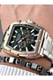 Ferrucci̇ Function Silver Metal Men's Wristwatch with Green Dial - 3