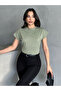 Women's Crew Neck Low Sleeve T-Shirt - 2