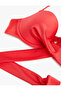 Push-Up Bikini Top with Halter Neck Cross Belt Accessory Detail - 2