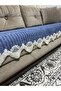 Dnteli Bamboo Striped Sponge-Backed Velvet Non-Slip Sofa Bed Cover (85X210) - 3