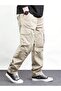 Men's Cargo Pocketed Gabardine Baggy Pants - 3
