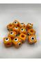 10 Pieces Light Orange Plastic Evil Eye Beads 16X16Mm - 2